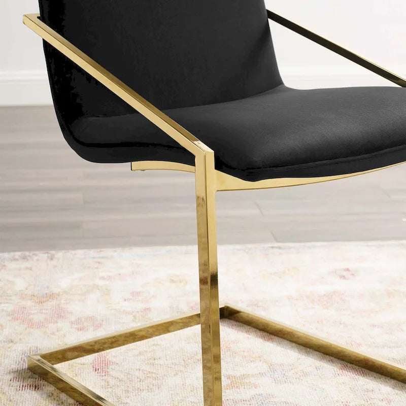 Fauteuil de salle à manger en velours