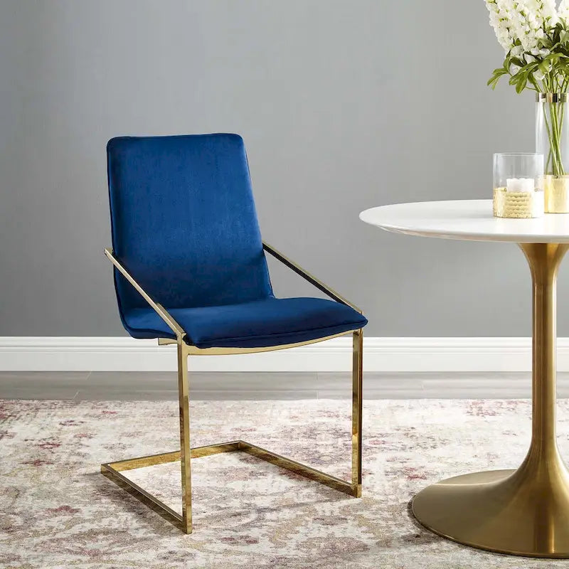 Fauteuil de salle à manger en velours