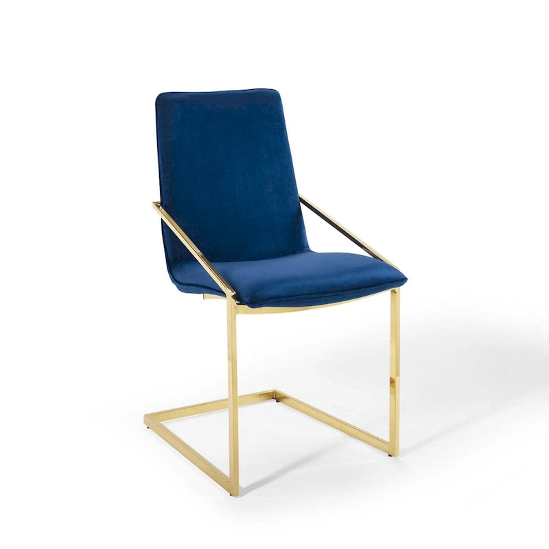 Fauteuil de salle à manger en velours
