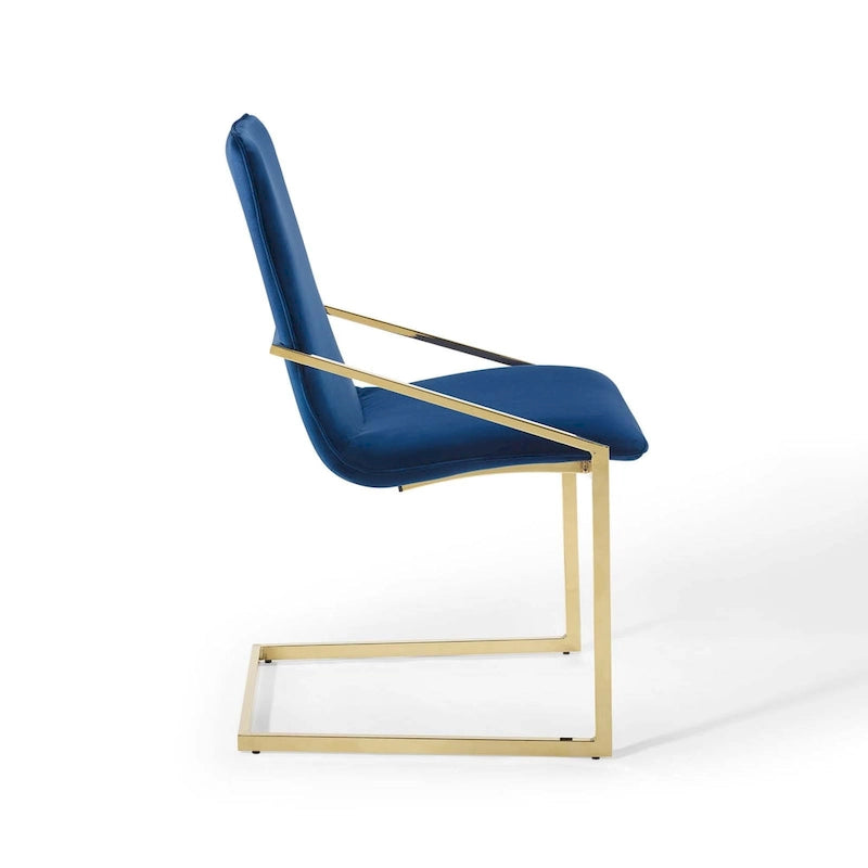 Fauteuil de salle à manger en velours