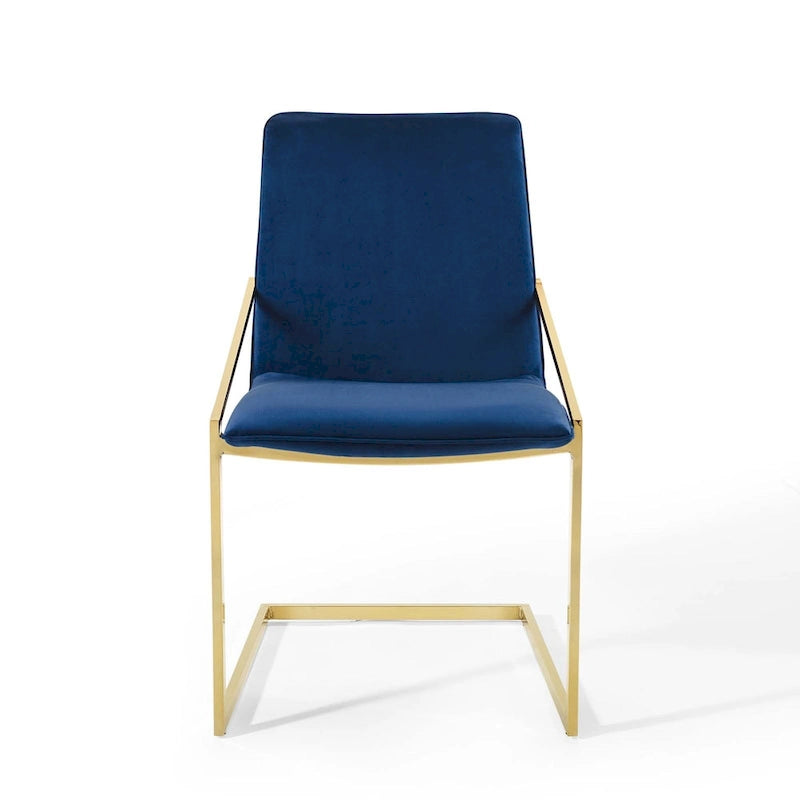 Fauteuil de salle à manger en velours