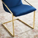 Fauteuil de salle à manger en velours