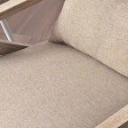 Fauteuil d'appoint en bois massif et tissu pour salon
