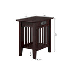 Table d'appoint de style Mission avec station de recharge