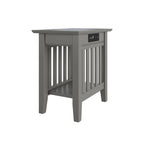 Table d'appoint de style Mission avec station de recharge