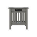 Table d'appoint de style Mission avec station de recharge