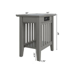 Table d'appoint de style Mission avec station de recharge