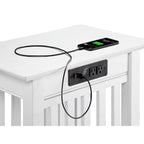 Table d'appoint de style Mission avec station de recharge
