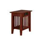 Table d'appoint de style Mission avec station de recharge