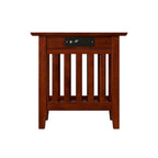 Table d'appoint de style Mission avec station de recharge
