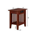 Table d'appoint de style Mission avec station de recharge