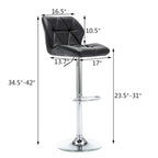 Tabourets de bar réglables en hauteur, lot de 2 – Siège pivotant rembourré