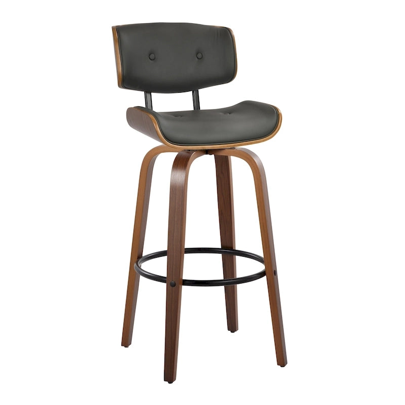 Tabouret de bar à hauteur fixe du milieu du siècle (lot de 2)