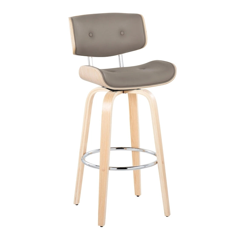 Tabouret de bar à hauteur fixe du milieu du siècle (lot de 2)