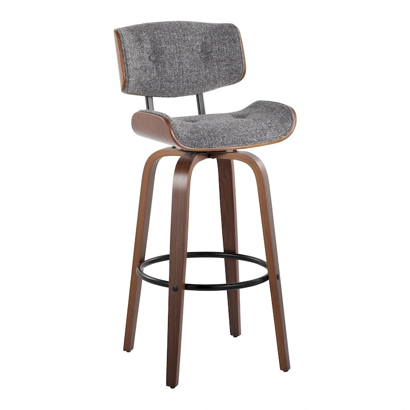 Tabouret de bar à hauteur fixe du milieu du siècle (lot de 2)