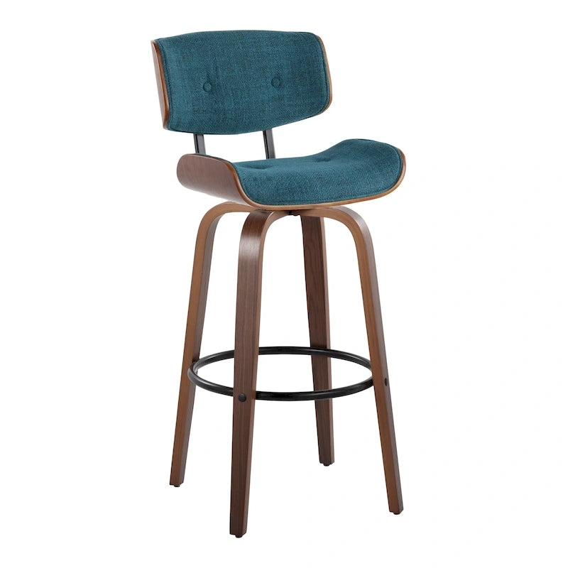 Tabouret de bar à hauteur fixe du milieu du siècle (lot de 2)