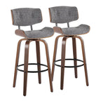 Tabouret de bar à hauteur fixe du milieu du siècle (lot de 2)
