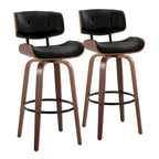 Tabouret de bar à hauteur fixe du milieu du siècle (lot de 2)