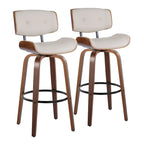 Tabouret de bar à hauteur fixe du milieu du siècle (lot de 2)