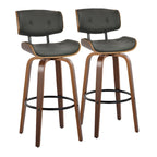 Tabouret de bar à hauteur fixe du milieu du siècle (lot de 2)