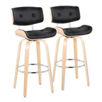 Tabouret de bar à hauteur fixe du milieu du siècle (lot de 2)