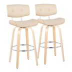 Tabouret de bar à hauteur fixe du milieu du siècle (lot de 2)