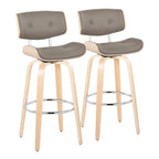 Tabouret de bar à hauteur fixe du milieu du siècle (lot de 2)