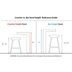 Tabouret de bar à hauteur fixe du milieu du siècle (lot de 2)