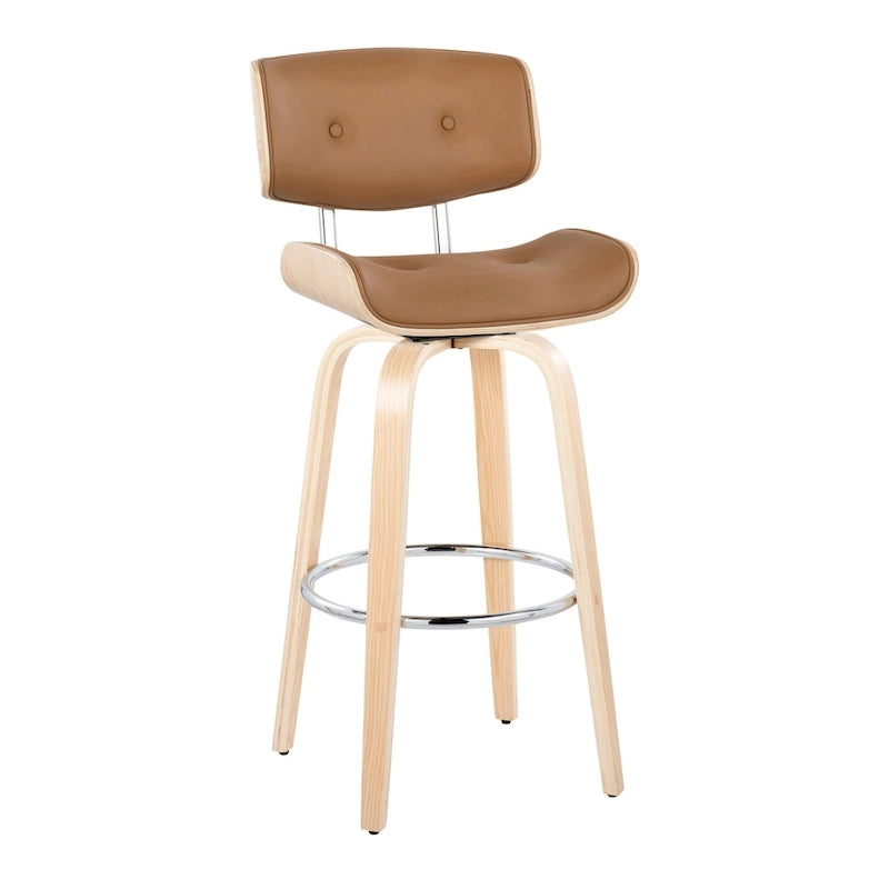 Tabouret de bar à hauteur fixe du milieu du siècle (lot de 2)