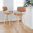 Tabouret de bar à hauteur fixe du milieu du siècle (lot de 2)