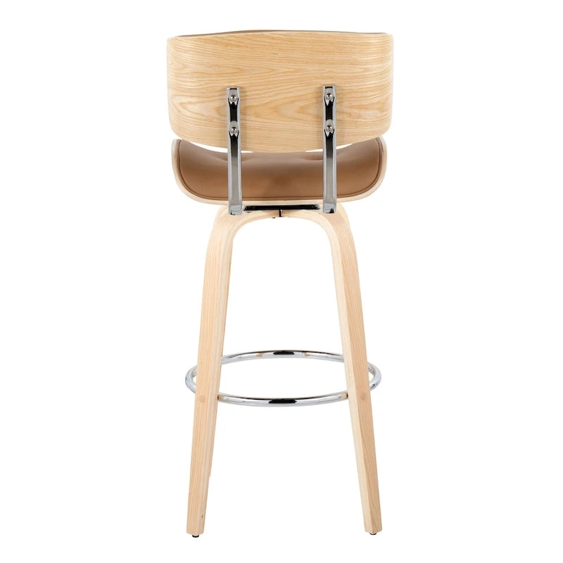 Tabouret de bar à hauteur fixe du milieu du siècle (lot de 2)