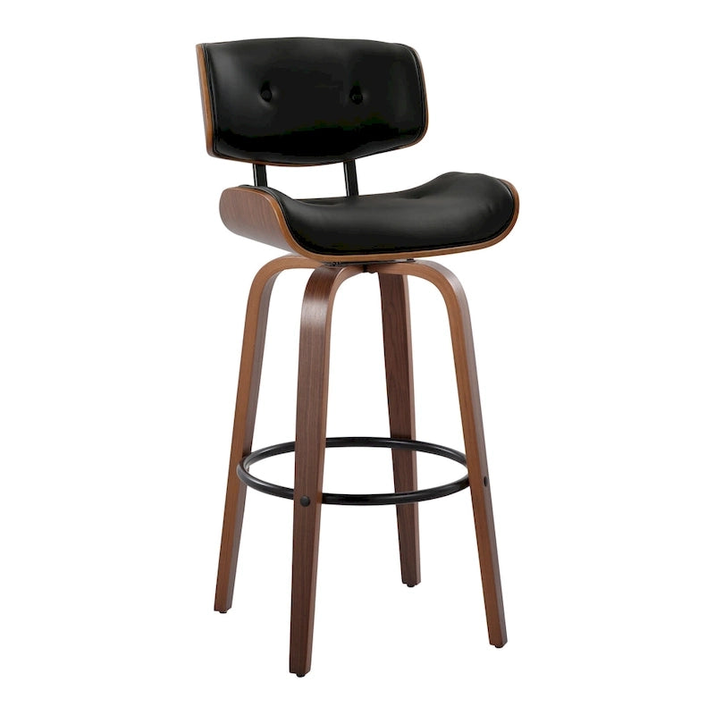 Tabouret de bar à hauteur fixe du milieu du siècle (lot de 2)