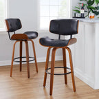 Tabouret de bar à hauteur fixe du milieu du siècle (lot de 2)