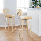 Tabouret de bar à hauteur fixe du milieu du siècle (lot de 2)
