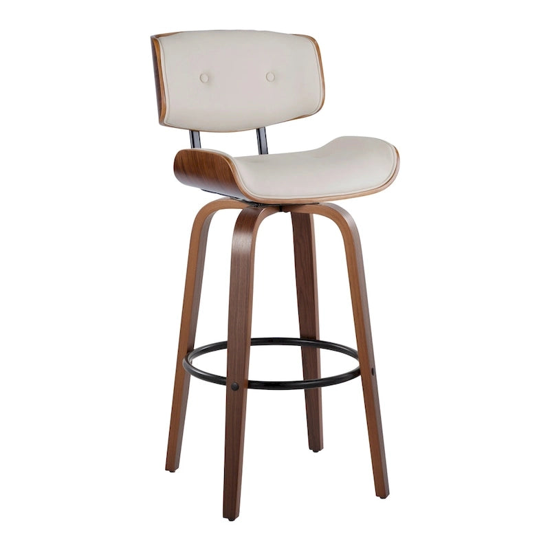 Tabouret de bar à hauteur fixe du milieu du siècle (lot de 2)
