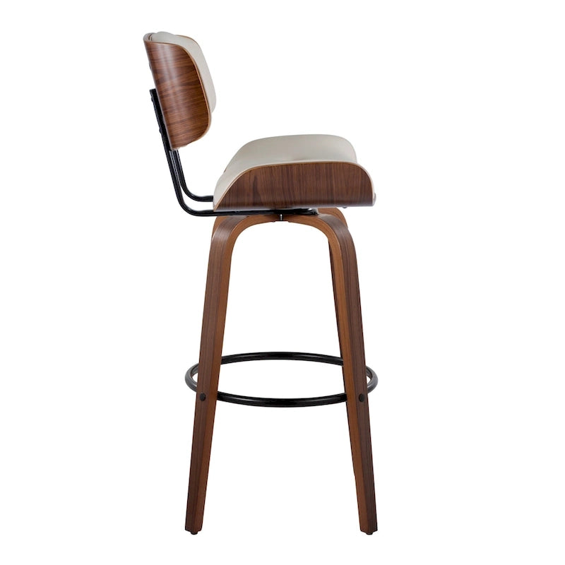 Tabouret de bar à hauteur fixe du milieu du siècle (lot de 2)