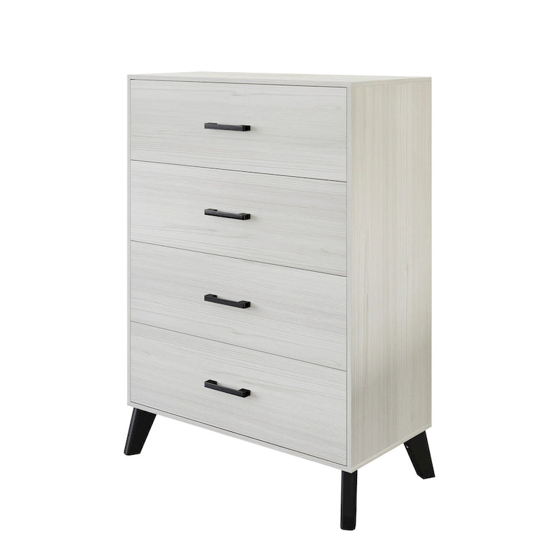 Commode en bois de style classique à 4 tiroirs