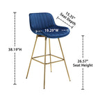 Tabourets de bar pivotants en velours (lot de 2)