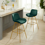 Tabourets de bar pivotants en velours (lot de 2)