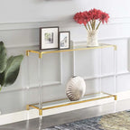 Convenience Concepts Royal Crest 2 Tier Acrylic Glass Console Table