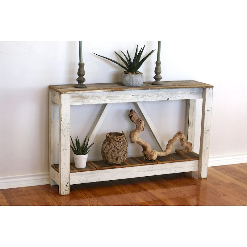 Console en bois de récupération combinée