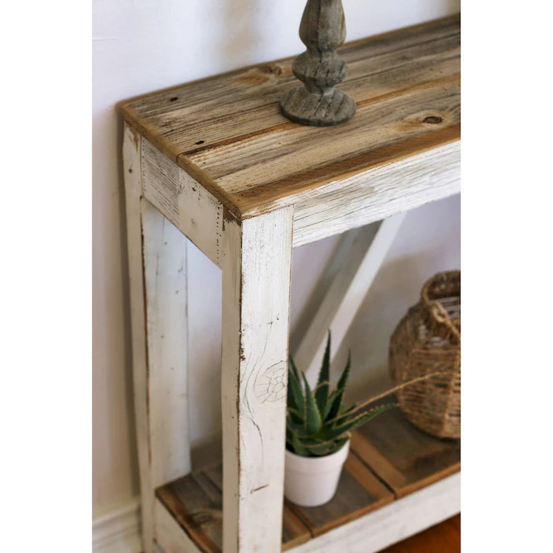 Console en bois de récupération combinée