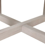 Table basse ronde en bois avec base en X de 36 pouces