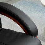 Fauteuil inclinable électrique en faux cuir avec ottoman