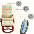 Fauteuil inclinable électrique en faux cuir avec ottoman