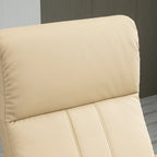 Fauteuil inclinable électrique en faux cuir avec ottoman