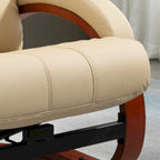 Fauteuil inclinable électrique en faux cuir avec ottoman