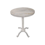 Table vintage réglable Colton – Plateau en bois flotté naturel – Piètement en fer vieilli