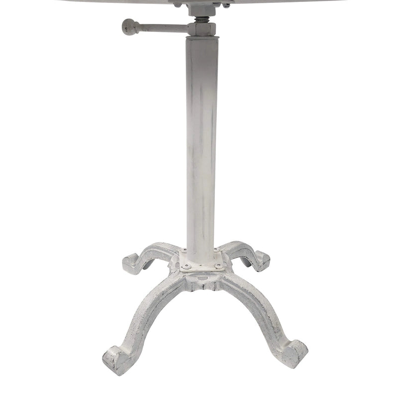 Table vintage réglable Colton – Plateau en bois flotté naturel – Piètement en fer vieilli