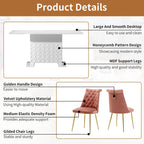 Ensemble table à manger extensible 7 pièces avec 6 chaises de salle à manger en velours